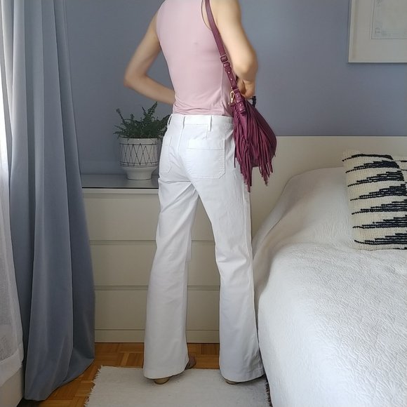 DONATED White Wide Leg Jeans Sz 6 - Picture 2 of 11